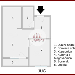 ŠPANSKO Modern 2-room apartment, 4th floor, excellent location, loggia