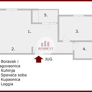 KNEŽIJA Funkcionalan 1,5soban stan, 2. kat, odlična lokacija, loggia