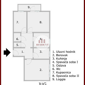 NAJAM - SREDNJACI Moderan 3soban stan 62 m2, 3. kat, lift, top lokacija, balkon