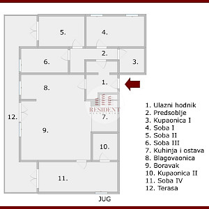 RENT - TREŠNJEVKA 5 bedroom penthouse 160 m2 + 3 PM + 1 GPM, 6th floor, top location, terrace