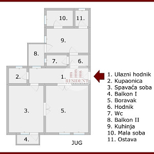 ČRNOMEREC Trg pravde, prostran 3soban stan 95 m2, 2. kat, top lokacija, garaža, balkon, spremište