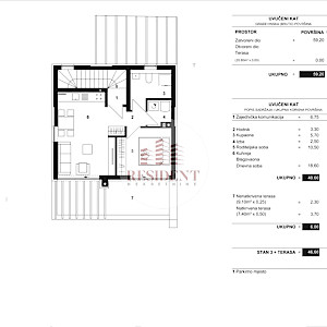 RUDEŠ 2soban stan, novogradnja, 51 m2, 2. kat, parking, terasa, BEZ PROVIZIJE