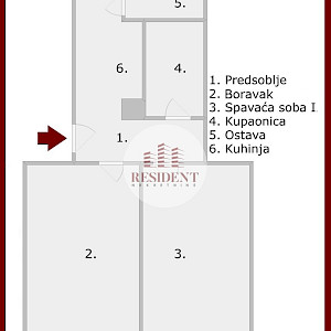 LANIŠTE 2soban stan 51 m2 za renovaciju, 2. kat, mirno okruženje, spremište