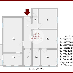 NAJAM - OPATIJA Centar, prostran 4soban stan 92 m2 + 2 parkinga, 1. kat, mirno okruženje, terasa