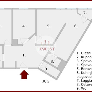 MALEŠNICA Komforan 3soban stan 65 m2, 3. kat, loggia, spremište