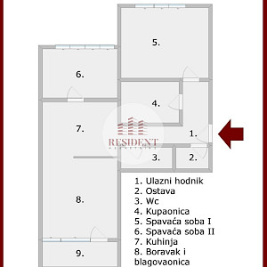 RENT - ŠPANSKO Comfortable 3-bedroom apartment 71 m2, 4th floor, excellent location, loggia