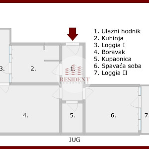 NAJAM - SREDNJACI Prostran 2soban stan 67 m2, 3. kat, odlična lokacija, 2x loggie