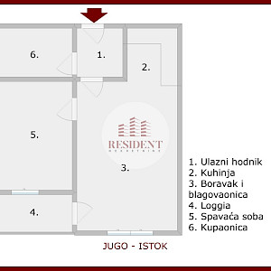 VRBANI 3 Funkcionalan 2soban stan 39 m2, 3. kat, top lokacija, lift, loggia
