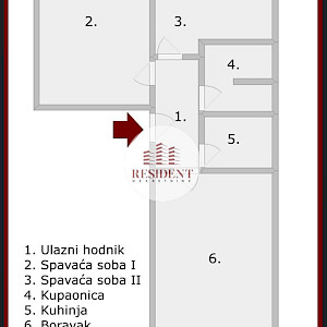 UTRINA Komforan 3soban stan 57 m2, 7. kat, odlična lokacija