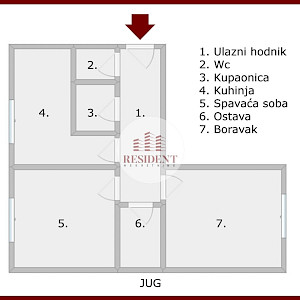 TRNSKO Cozy 2-bedroom apartment 47 m2, 3rd floor, quiet environment, storage room