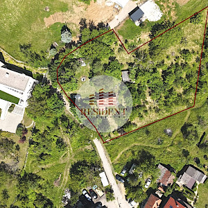 BORČEC Građevinsko zemljište 1200 m2 + 800 m2 zeleno, pogled na Zagreb