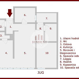ŠPANSKO Ugodan 3soban stan 63 m2, 2. kat, top lokacija, loggia, spremište, BEZ PROVIZIJE