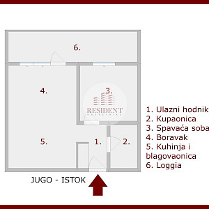 NAJAM - ZAPREŠIĆ Centar, 2soban stan 44 m2 + parking, 2. kat, lift, loggia