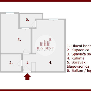 ŠPANSKO Modern 2-room apartment (49 m²) + garage parking space, new build, 1st floor, prime location, balcony, storage unit, NO COMMISSION.